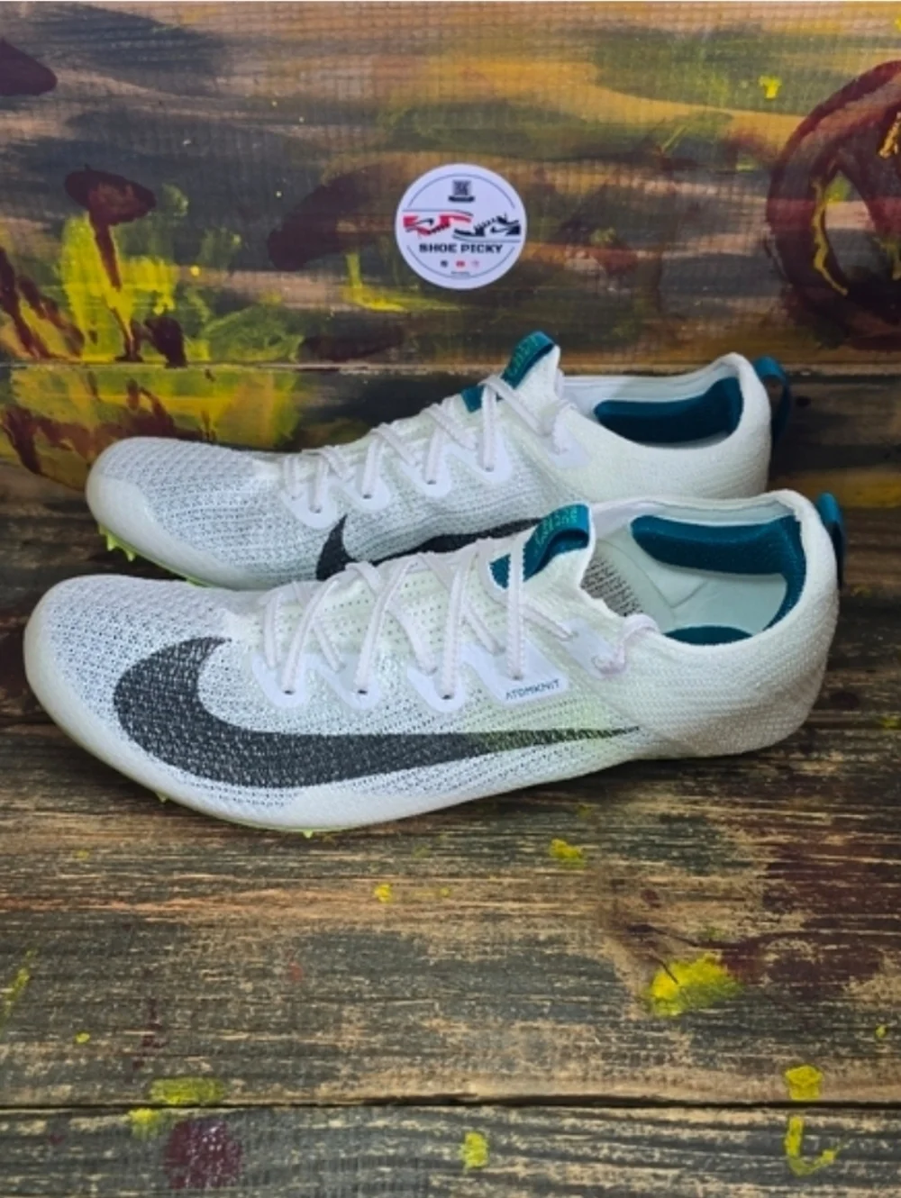 Nike Zoom Superfly Elite 2 Track Spikes White Spruce Men’s Sz 7.5 FZ9662-100 New